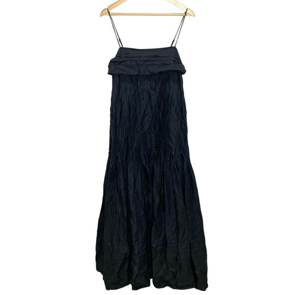 Staud Flowy Maxi Dress In Black 4 NWT - Picture 1 of 6